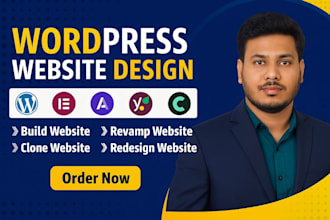 do wordpress website design or redesign wordpress website or clone website