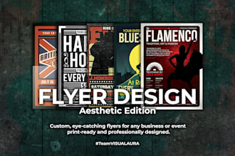 design aesthetic event posters and flyers for you