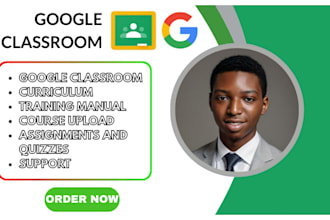 setup google classroom, training manual, course curriculum, classroom management