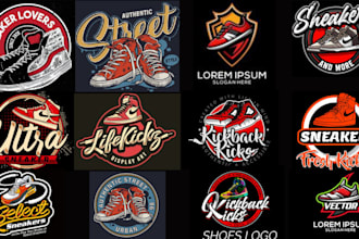 make a logo vector of your shoes brand or a sneaker store
