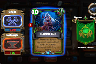 do trading card game design playing template unity ios 2d board game development