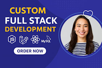 developed a custom ecommerce website using laravel and react