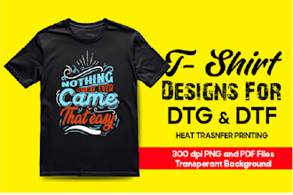 create custom dtg or dtf printing designs in HD png