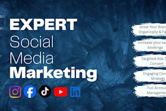 be your social media marketing manager and marketing assistant
