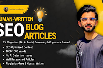 create human written SEO blog articles with zero plagiarism