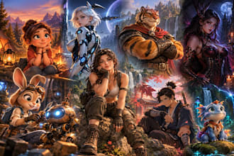 create ai character, persona, influencer, cartoon, character