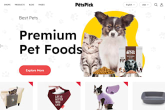 design pet shopify store pet product dog fashion store pet dropshipping website
