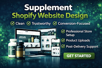design a professional supplement peptide shopify website