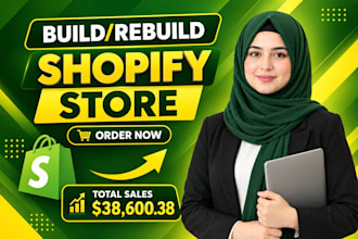 create automated shopify store or shopify droshipping store or shopify website