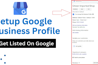 setup, optimize gmb and google my business profile verification