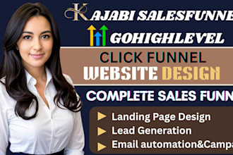 setup salesfunnel, landing page in systeme io clickfunnel, gohiglevel, kajabi