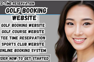 design a professional golf booking website with tee time scheduling