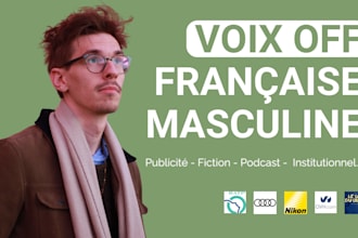 record a professional male voice over