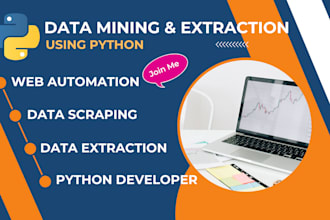 do web scraping, data extraction, and automation in python and javascript