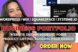 design business portfolio website portfolio landing page personal business site