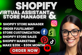 be your shopify store manager shopify virtual assistant shopify dropshipping