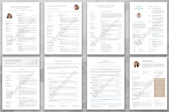 design modern, minimalistic resumes and CV templates