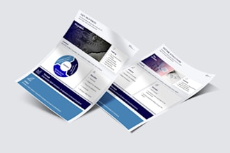 do one pager pitch deck, company profile and executive summary