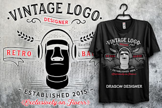 design 3 vintage retro logo design