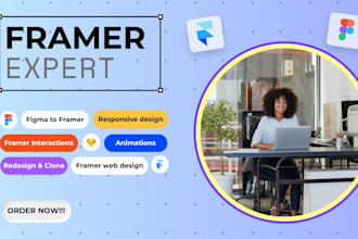 develop framer website, design framer landing page, figma to framer conversion