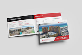 design a commercial real estate offering memorandum brochure