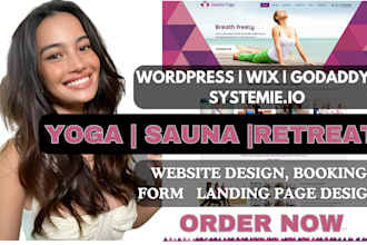 build high converting wellness retreat website retreat landing page yoga website