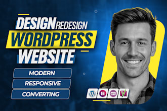 design, redesign, revamp, clone wordpress website development by elementor pro