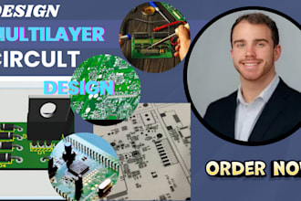 design multilayer pcb with schematics, bom, gerbers in kicad, altium or eagle