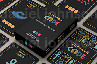design custom card game tarot tcg board game cards rulebook and box