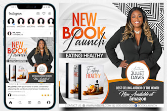 do book release, book signing and book launch flyer design