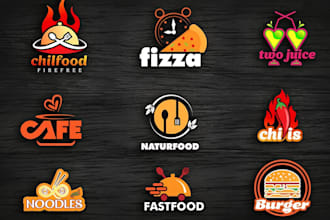 do creative restaurant, fast food, coffee shop, bbq logo for your business