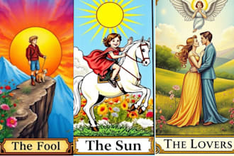 design and draw your tarot cards, oracle, deck and  zodiac