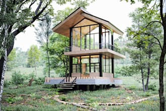 model ecotourism farm house,park design,resort area render,realistic terrace cgi