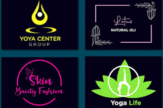make fashion, beauty, cosmetic spa hair salon logo design