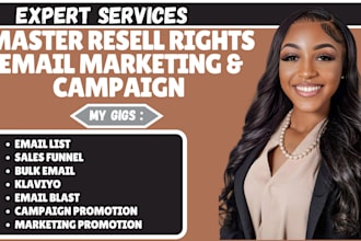 promote master resell rights course email marketing campaign sales funnel