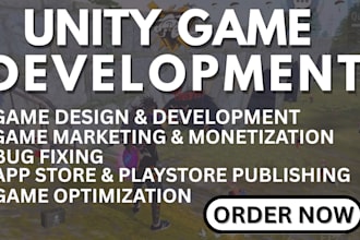 build unity mobile game, 3d fighting game, horror game development, fps game
