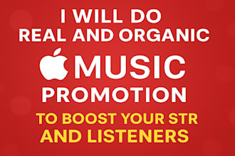 do real and organic apple music promotion to boost your streams and listeners
