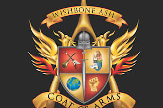 do luxury regal heraldic family crest coat of arms logo or any graphic design