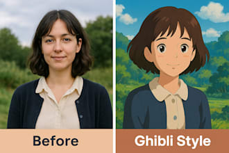 transform your photo into dreamy anime inspired art with soft colors
