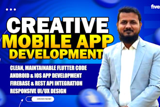 do android app, ios app,mobile app creation, flutter app developer
