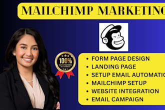 setup mailchimp email marketing campaign automation newsletter template design
