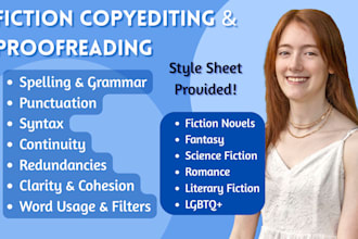 copyedit and proofread your fiction novel