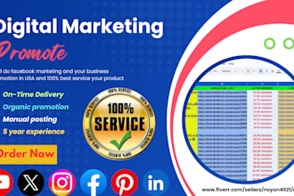 do facebook marketing and your business promotion in USA