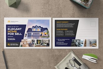 design real estate postcard, direct mail eddm for you