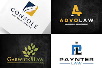 do modern minimalist attorney, legal and law firm logo