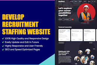 build recruitment website, professional job board, staffing, job agency website