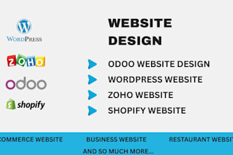 develop odoo woocommerce website wordpress website design shopify website