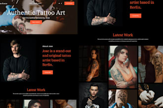 wix squarespace tattoo artist website tattoo studio website barbershop website