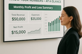 create a smart excel profit and loss template with automated reports