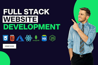 do custom full stack website development as a frontend and backend developer